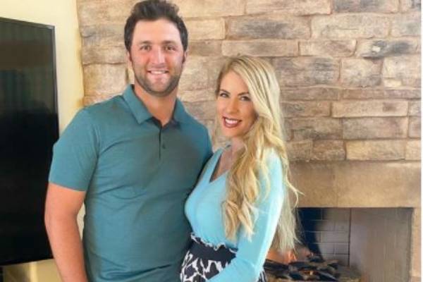Jon Rahm with his wife Kelley Cahill.
