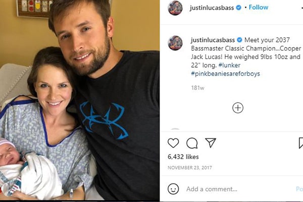 Justin Lucas's wife and son